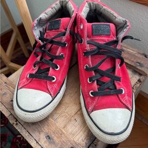 Converse Adult Street Mid Red Canvas Sneakers, 10.5